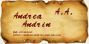 Andrea Andrin vizit kartica